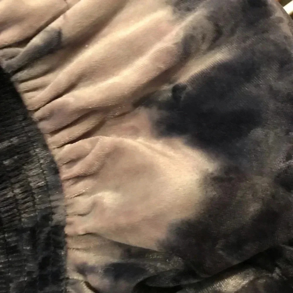 American Eagle Off Shoulder Top Tie Dye Velour - Picture 7 of 11